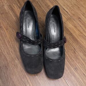 Woman’s brown heel